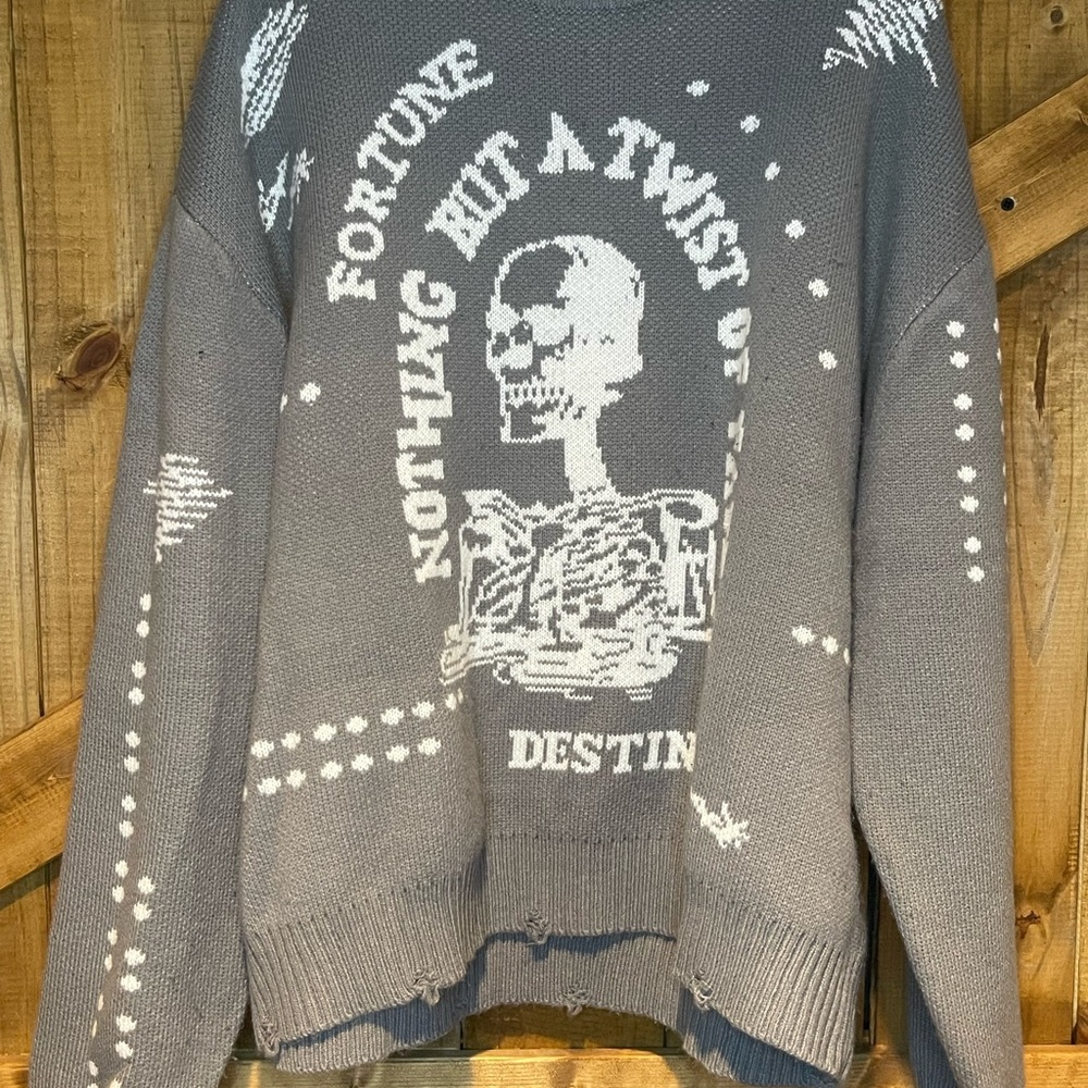 Gray Graphic Sweater
